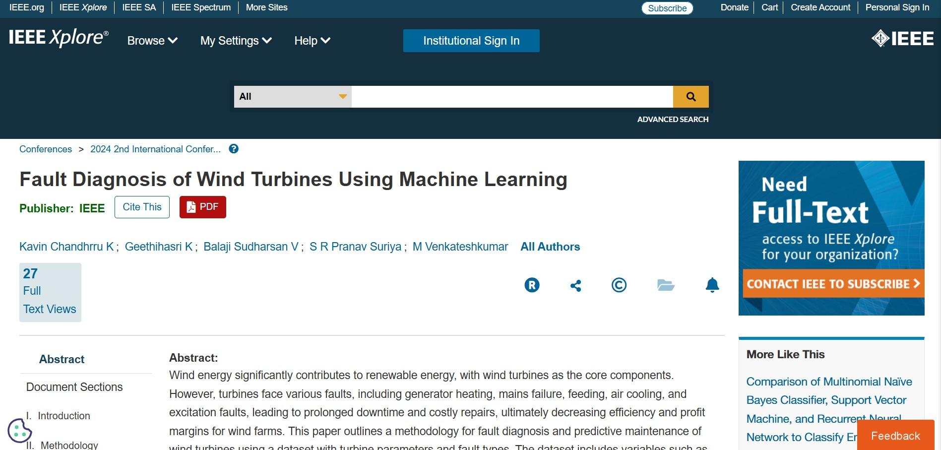 Fault Diagnosis System